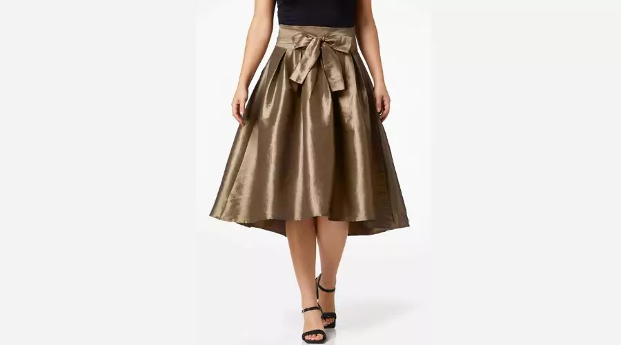 Taffeta Bow Midi Skirt - $27.99